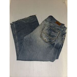 BKE Marshall Wide Leg Distressed Jeans 36x32